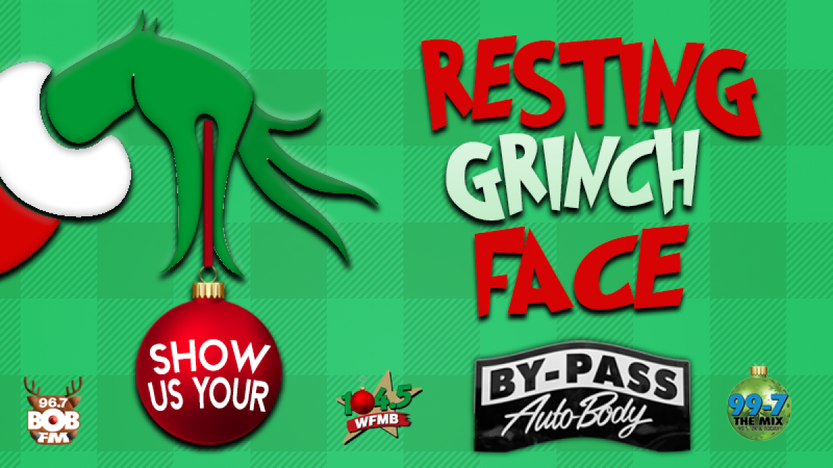 99.7 The MIX/104.5 WFMB Resting Grinch Face